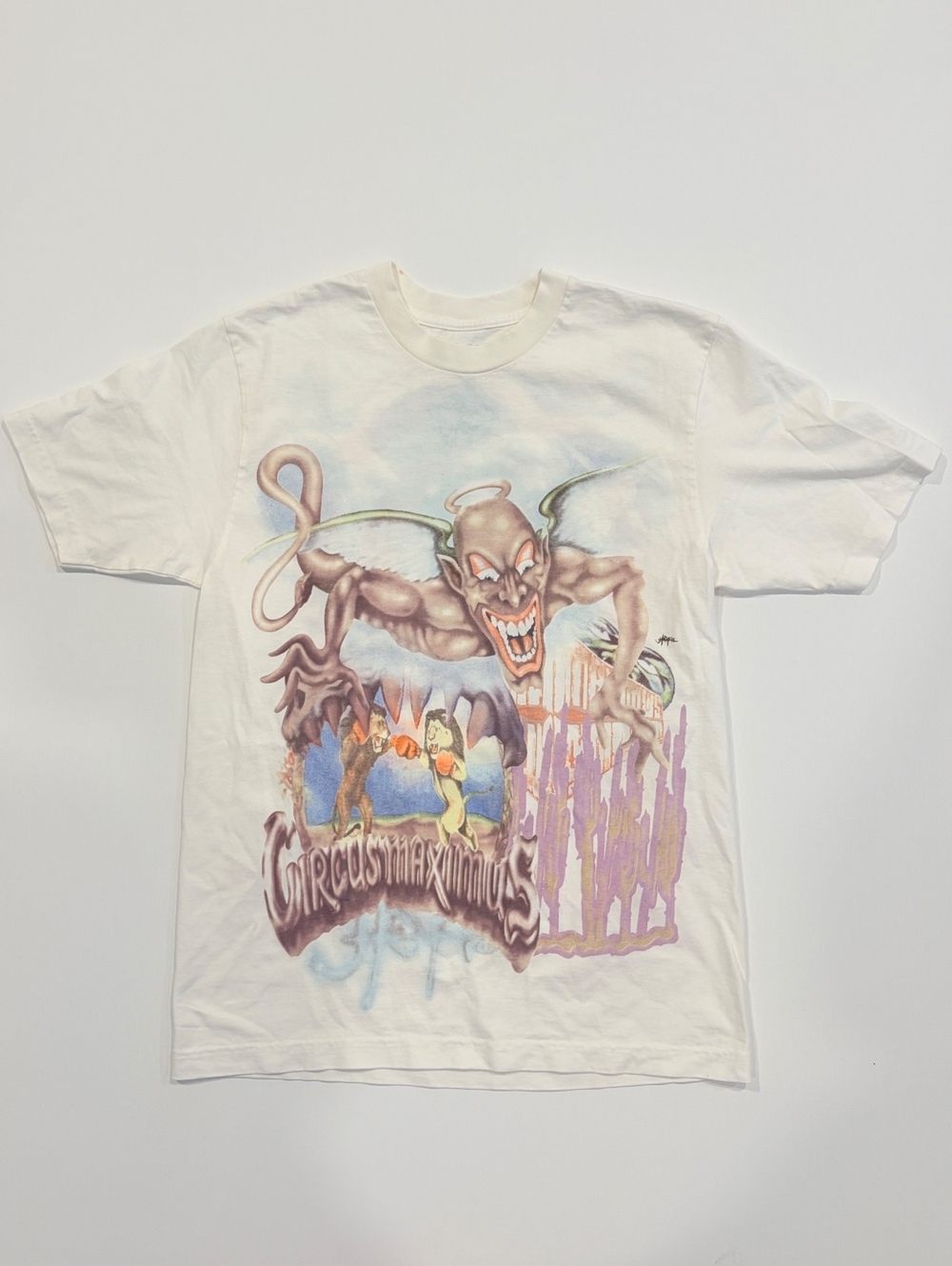 Travis Scott Circus Maximus Tour 2024 White Graphic T-Shirt Medium